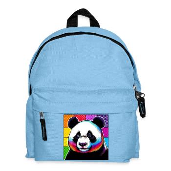 Panda - Kinder Rucksack - Hellblau - Vorne