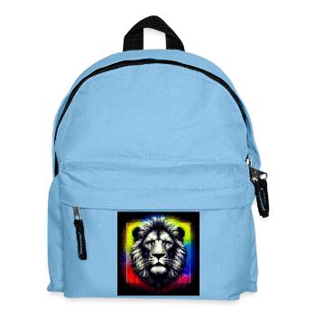 Löwe - Kinder Rucksack - Hellblau - Vorne