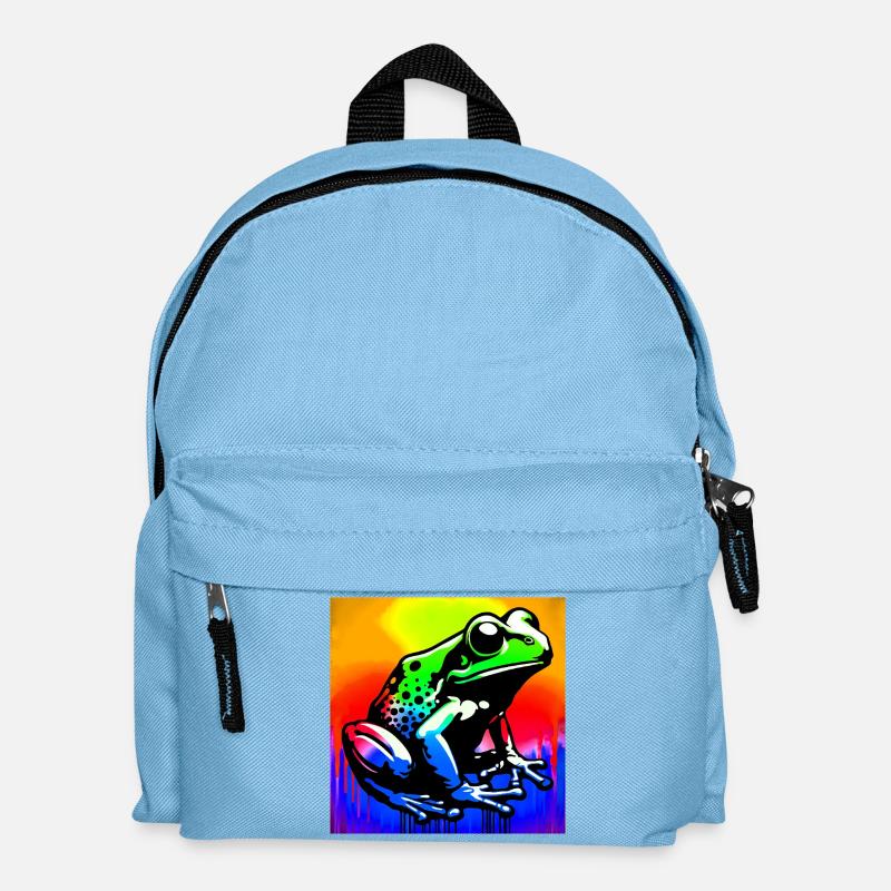 Frosch - Kinder Rucksack - Hellblau