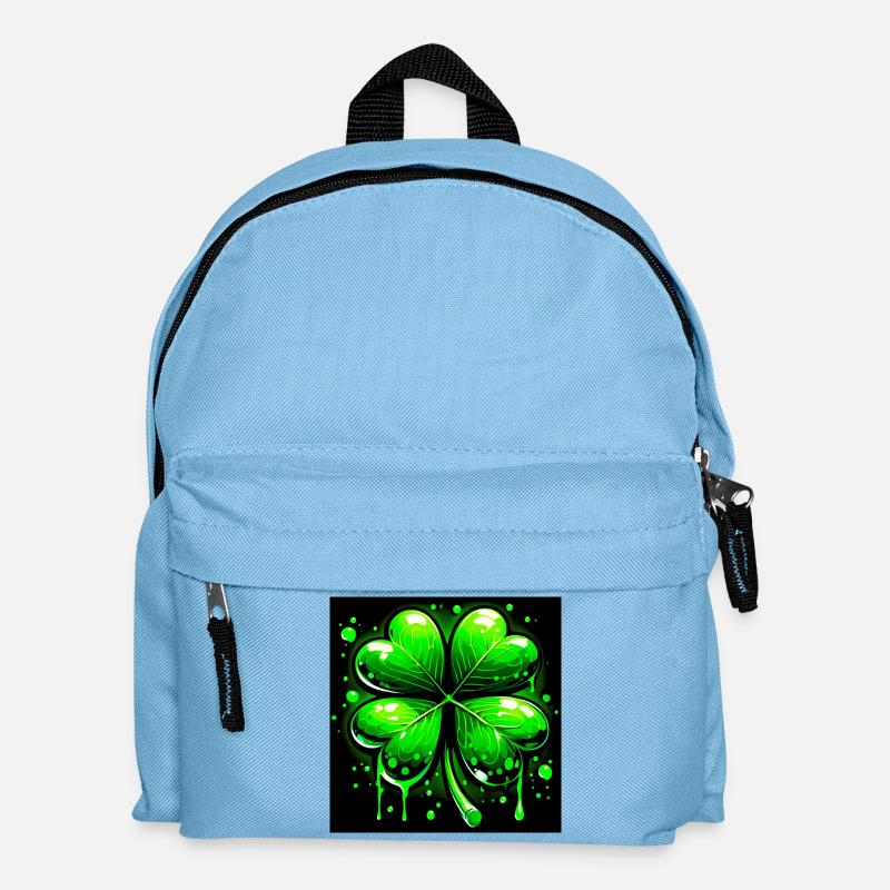 Vierblättriges Kleeblatt - Kinder Rucksack - Hellblau