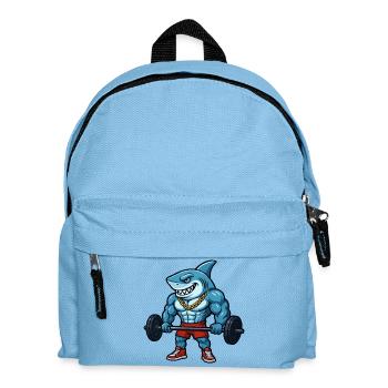 Muscles de requin, bodybuilder comique - Sac à dos Enfant - bleu clair - Devant