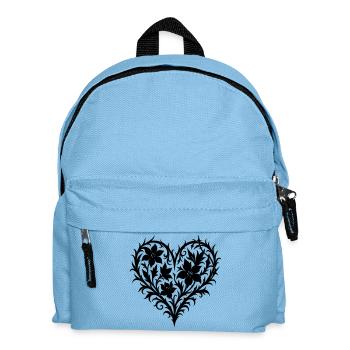 Blumenherz Blumenranke gotisch für Trendkleidung - Kinder Rucksack - Hellblau - Vorne