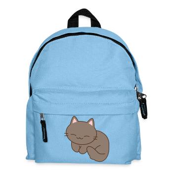 Mignon chat souriant illustration - Sac à dos Enfant - bleu clair - Devant