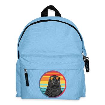 Seehund mit Sonnenbrille - Kinder Rucksack - Hellblau - Vorne