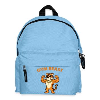 Gym Beast Tiger with Sunglasses - Kids' Backpack - light blue - Front