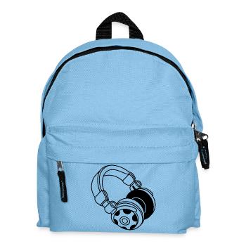 Headphone Silhouette: DJ & Music Vibes - Kids' Backpack - light blue - Front
