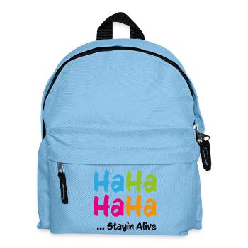 Ha Ha Ha Ha Stayin Alive - Kids' Backpack - light blue - Front