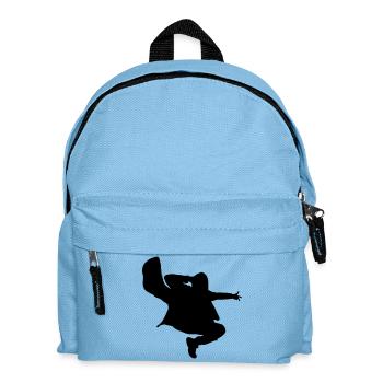B-Boy Silhouette – Breakdance Jump Kick - Kids' Backpack - light blue - Front
