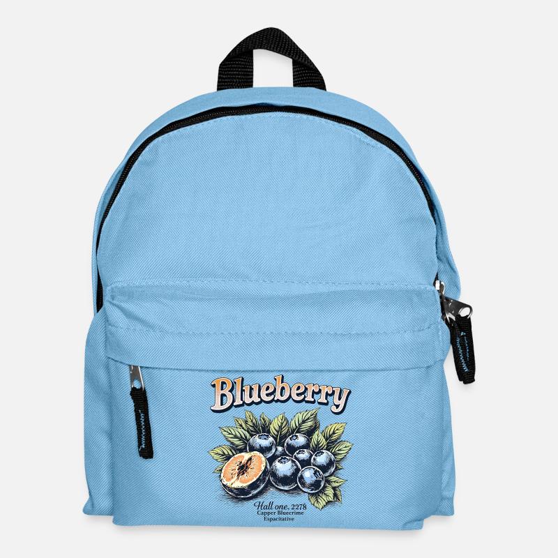 Vintage Blaubeeren - Kinder Rucksack - Hellblau