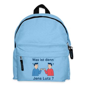 Was ist denn Jens Lutz? - Kinder Rucksack - Hellblau - Vorne