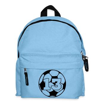Numéro 13 football - 13e anniversaire  - Sac à dos Enfant - bleu clair - Devant