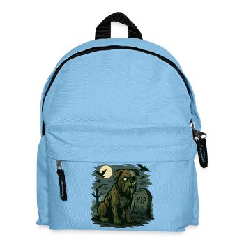 Zombie Bulldogge - Untoter Hund Halloween Design. - Kinder Rucksack - Hellblau - Vorne