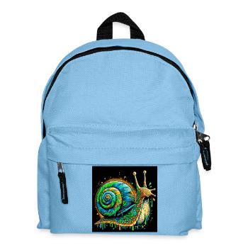 Snail - Kids' Backpack - light blue - Front