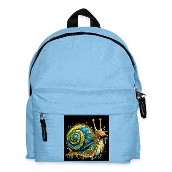 Schnecke - Kinder Rucksack - Hellblau - Vorne