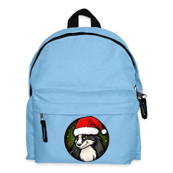 Stinktier Weihnachtsmann - Kinder Rucksack - Hellblau - Vorne
