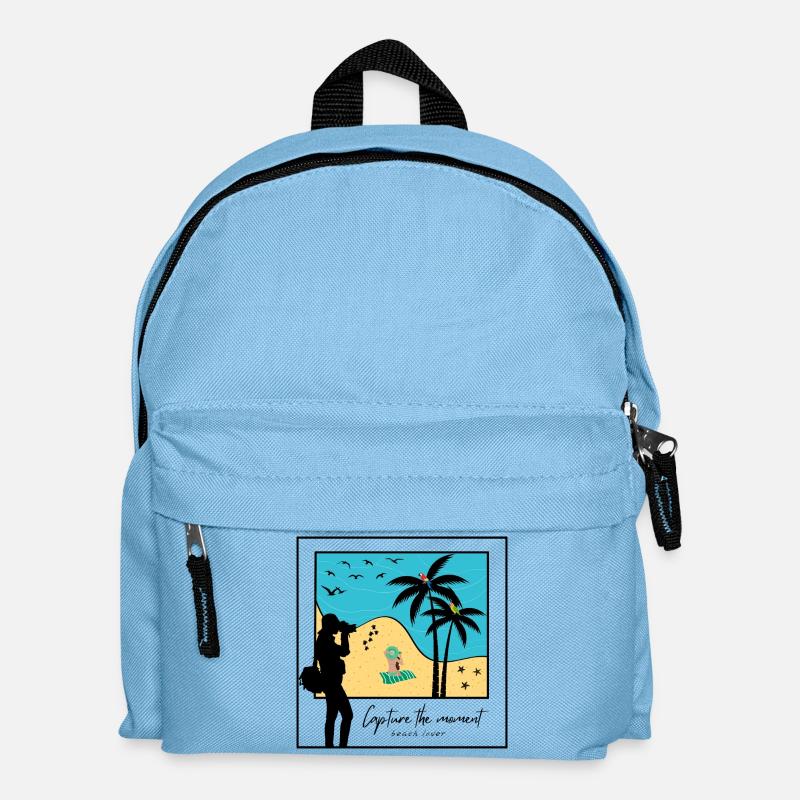 Fange den Moment ein, Strandliebhaber - Kinder Rucksack - Hellblau