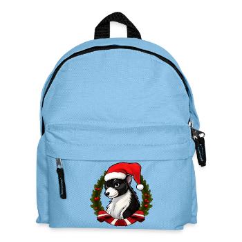 Stinktier Weihnachtsmann - Kinder Rucksack - Hellblau - Vorne