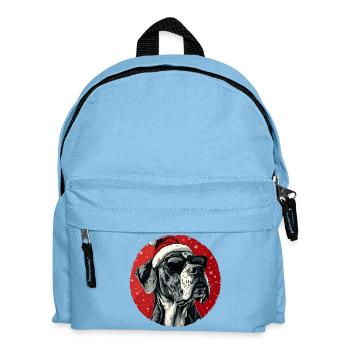 Dogue allemand festif avec lunettes de soleil - Sac à dos Enfant - bleu clair - Devant