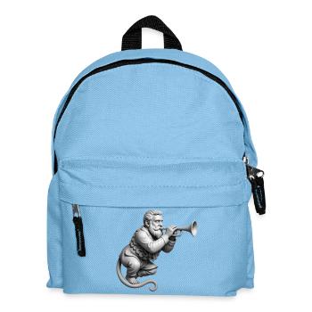 TRUMPET GARGOYLE - black & white - Kids' Backpack - light blue - Front