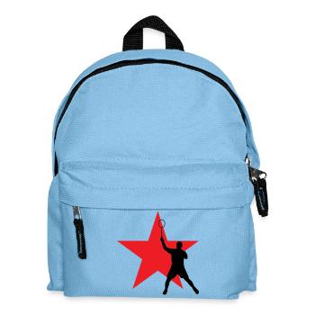 Badminton – Sport – Schläger - Kinder Rucksack - Hellblau - Vorne
