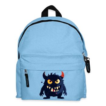 little naughty monster with horns sharp teeth - Kids' Backpack - light blue - Front
