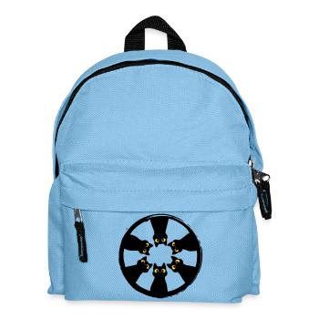 Cat Gaze Circle: Eyes from the Darkness - Kids' Backpack - light blue - Front