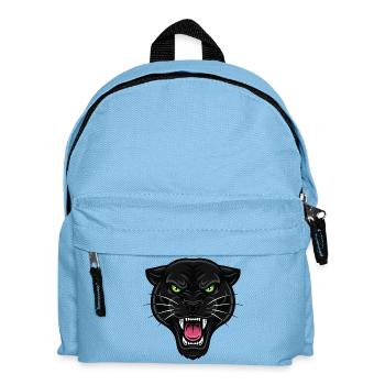 Schwarzer Panther Grüne Augen Stärke - Kinder Rucksack - Hellblau - Vorne
