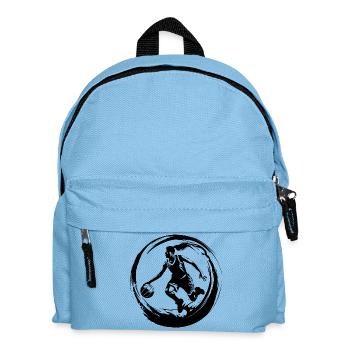 Basketballerin Spielerin Frau Silhouette - Kinder Rucksack - Hellblau - Vorne
