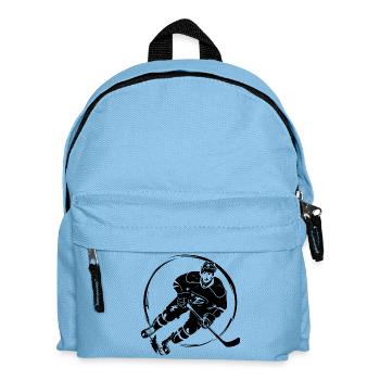 Hockey Spieler Silhouette - Kinder Rucksack - Hellblau - Vorne