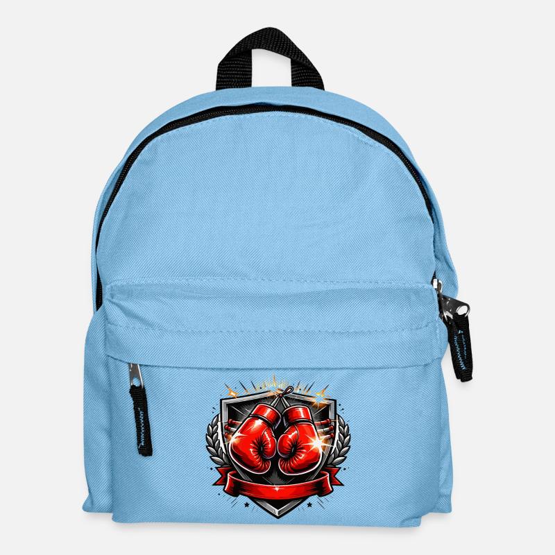 Conception de l’emblème du gant de boxe - Sac à dos Enfant - bleu clair