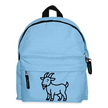 Ziege - Kinder Rucksack - Hellblau - Vorne