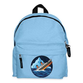 Titanic Schiff Eisberg Illustration - Kinder Rucksack - Hellblau - Vorne