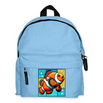 Poisson-clown - Sac à dos Enfant - bleu clair - Devant