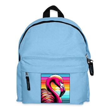 flamingo - Kids' Backpack - light blue - Front