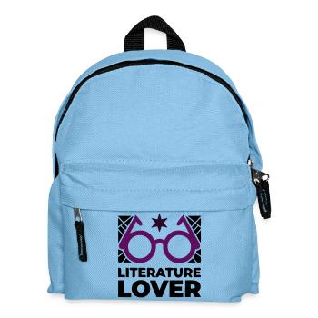 Literature Lover Brille Text - Kinder Rucksack - Hellblau - Vorne