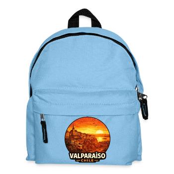 Valparaiso Chile Altstadt Koloniale Bauten Urlaub - Kinder Rucksack - Hellblau - Vorne
