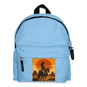 Coucher de soleil du Cheval Braise d’Or - Sac à dos Enfant - bleu clair - Devant
