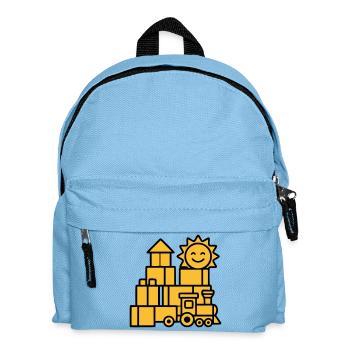 Building Blocks Railway Toys - Kids' Backpack - light blue - Front