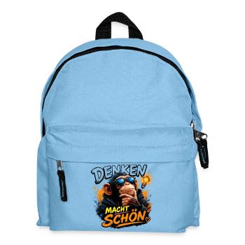 Denken macht schön. - Kinder Rucksack - Hellblau - Vorne