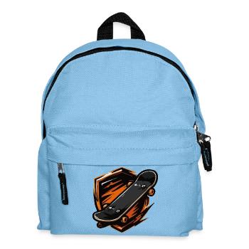 Motif de skateboard enflammé - Sac à dos Enfant - bleu clair - Devant