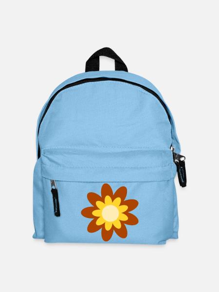 70er Jahre Blume Muster Hippie Geschenk - Kinder Rucksack - Hellblau