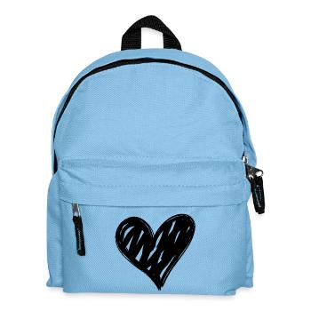 Herz - Kinder Rucksack - Hellblau - Vorne