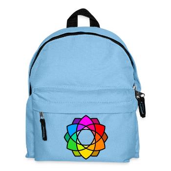 Stained glass design - Kids' Backpack - light blue - Front