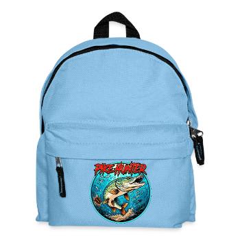 Pike Fishing Motif - Kids' Backpack - light blue - Front
