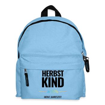 Herbstkind zu 100% Meine Jahreszeit - Kinder Rucksack - Hellblau - Vorne