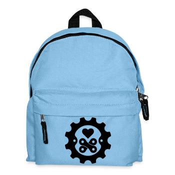 Bicycle Love Sprocket Chain Heart - Kids' Backpack - light blue - Front