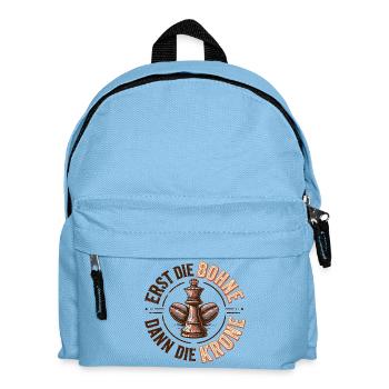 Funny Chess Coffee T-Shirt | Gift Idea - Kids' Backpack - light blue - Front