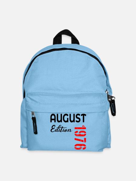 50. Geburtstag August 1976 - Kinder Rucksack - Hellblau