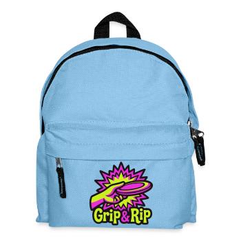 Disc Golf Grip Rip Illustration - Kids' Backpack - light blue - Front