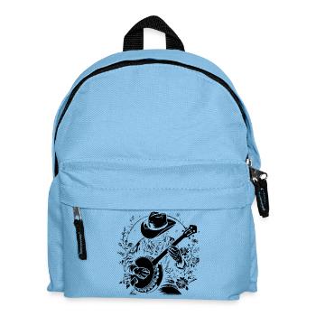 Banjospieler Zeichnung - Kinder Rucksack - Hellblau - Vorne